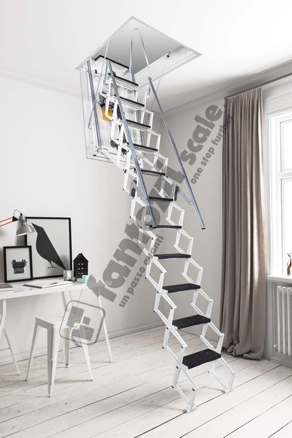 Чердачная лестница с электроприводом Scale Aci Alluminio Motorizzata Premium