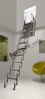 Складная лестница вертикальной установки Aci Alluminio Parete Verticale